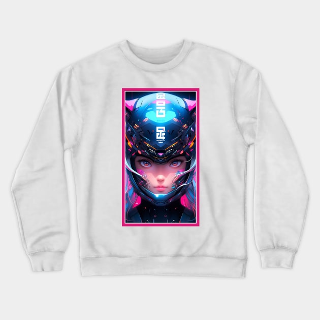 Anime Race Girl | High Quality Anime Artwork | Chibi Manga Anime Art Crewneck Sweatshirt by AlNoah